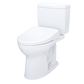 TOTO MW4544736CUFGA#01 WASHLET+ Drake II 1G Two-Piece Elongated 1.0 GPF Toilet with Auto Flush WASHLET+ S7A Contemporary Bidet Seat , Cotton White