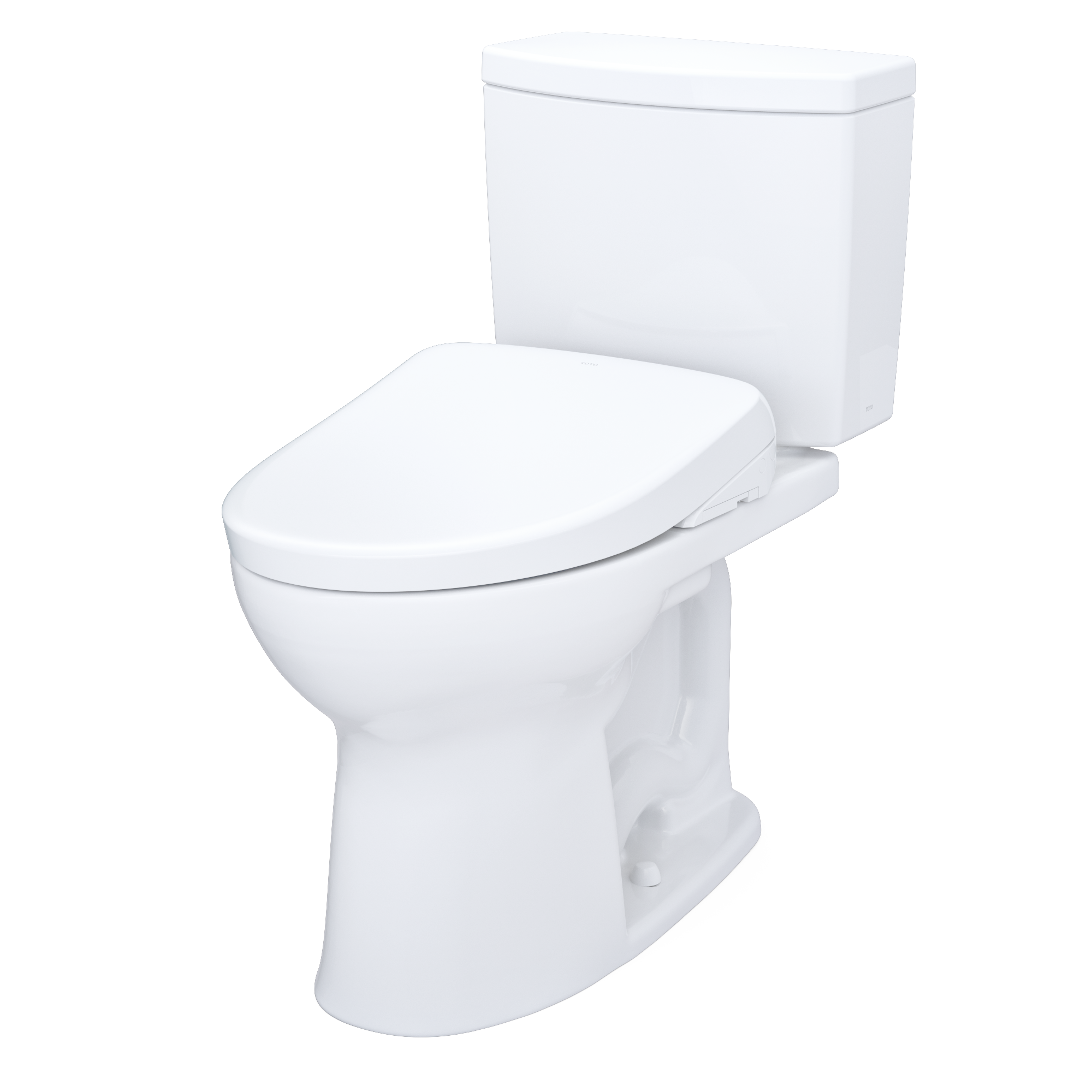 TOTO MW4544736CUFGA#01 Washlet+ Drake Ii 1G Two-Piece Elongated 1.0 Gpf Toilet With Auto Flush Washlet+ S7A Contemporary Bidet Seat - Cotton White