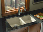 KOHLER K-5931-4U-96 Executive Chef 33" Undermount Double-Bowl Kitchen Sink - Biscuit