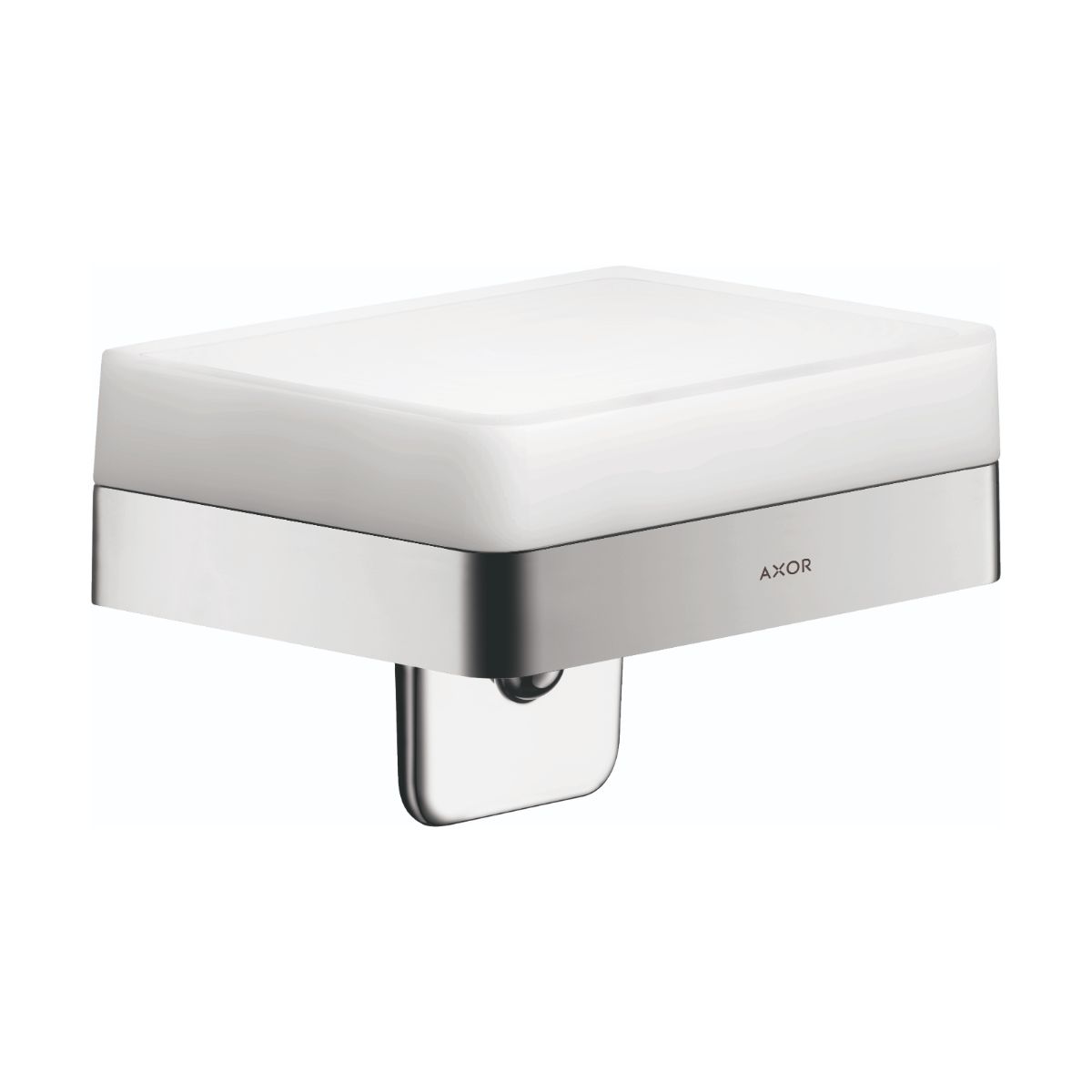 AXOR 42819000 Universal SoftSquare Soap Dispenser with Shelf - Chrome
