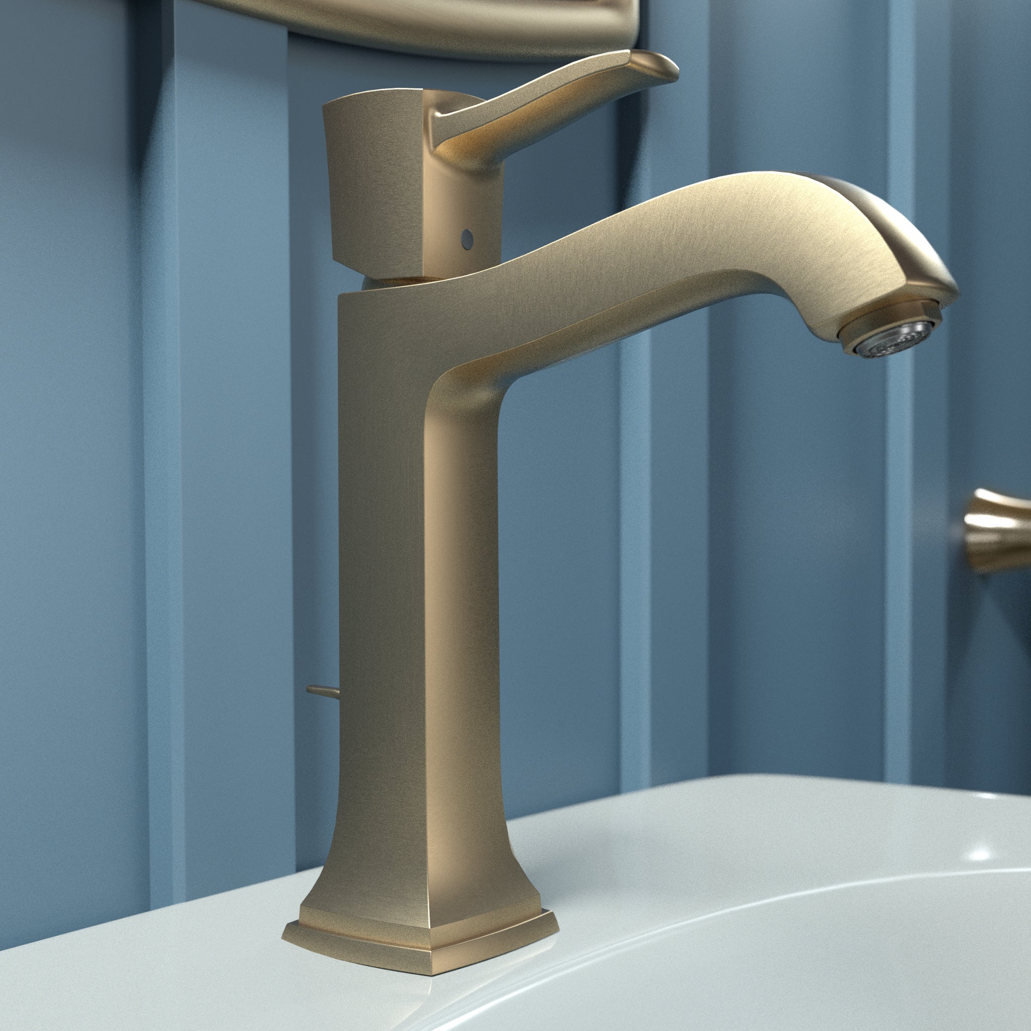 HANSGROHE 31302141 Metropol Classic Single-Hole Faucet 160 with Pop-Up Drain, 1.2 GPM - Brushed Bronze