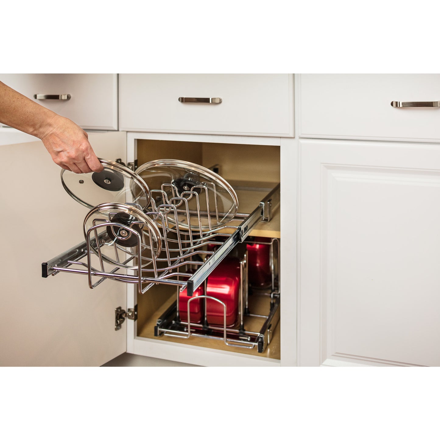 HARDWARE RESOURCES MPLO215-R Wire Cookware Lid Pullout - Chrome