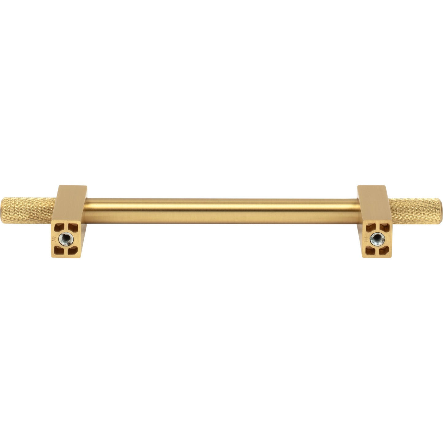 JEFFREY ALEXANDER 698-128BG Larkin Knurled Ends 128 mm Center-to-Center Bar Pull - Brushed Gold