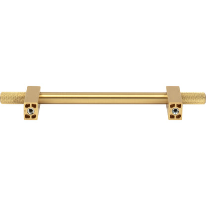JEFFREY ALEXANDER 698-128BG Larkin Knurled Ends 128 mm Center-to-Center Bar Pull - Brushed Gold