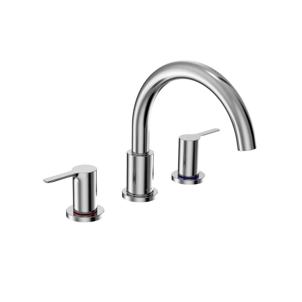 TOTO TBS01201U#CP Lb Two-Handle Deck-Mount Roman Tub Filler Trim - Polished Chrome