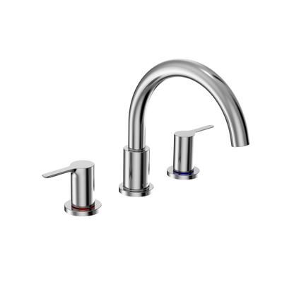 TOTO TBS01201U#CP Lb Two-Handle Deck-Mount Roman Tub Filler Trim - Polished Chrome