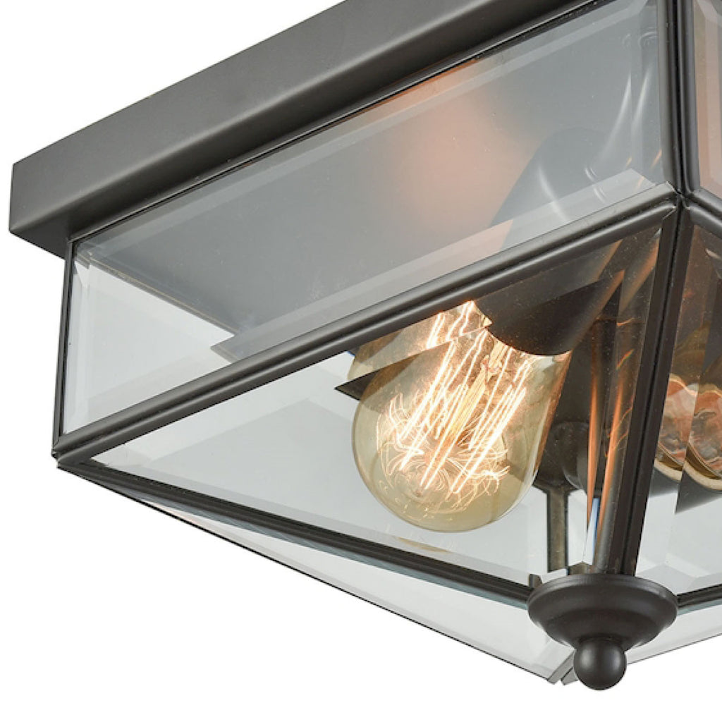 THOMAS CE9202310 Lankford 10'' Wide 2-Light Outdoor Flush Mount - Oil Rubbed Bronze