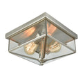 THOMAS CE9202365 Lankford 10'' Wide 2-Light Outdoor Flush Mount - Brushed Nickel