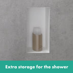 HANSGROHE 56070700 XtraStoris Minimalistic Wall Niche with Open Frame 12"x 6"x 4" - Matte White
