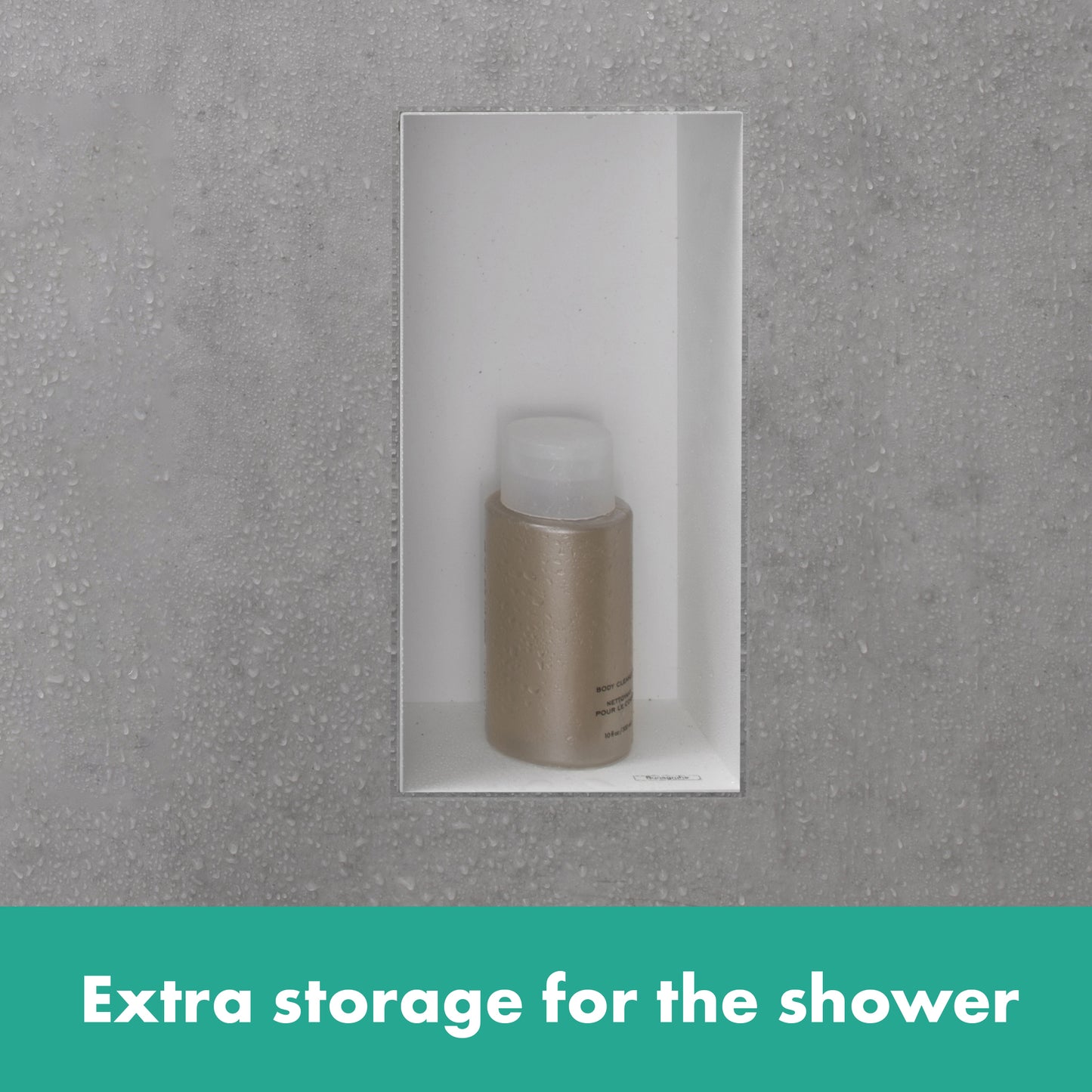 HANSGROHE 56070700 XtraStoris Minimalistic Wall Niche with Open Frame 12"x 6"x 4" - Matte White