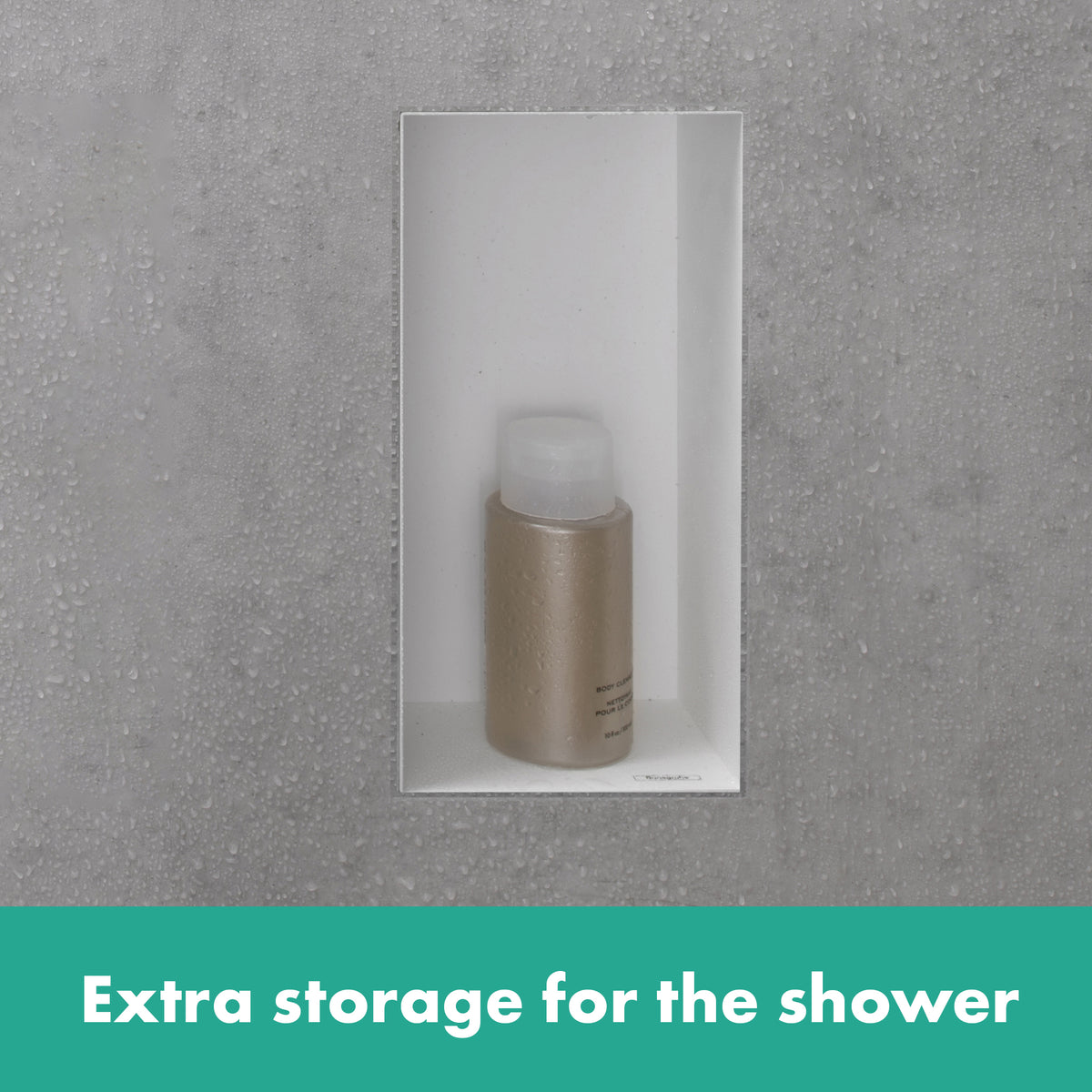 HANSGROHE 56070700 XtraStoris Minimalistic Wall Niche with Open Frame 12"x 6"x 4" - Matte White