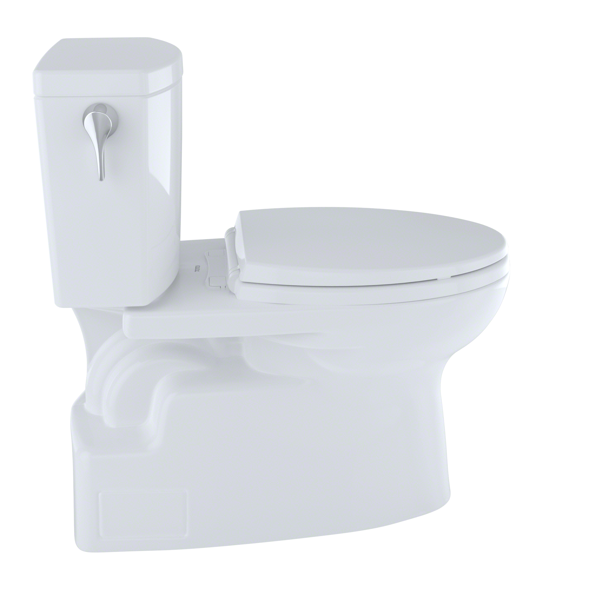 TOTO CST474CUFRG#01 Vespin Ii 1G Two-Piece Elongated 1.0 Gpf Universal Height Skirted Toilet With Cefiontect And Right-Hand Trip Lever - Cotton White