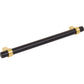 JEFFREY ALEXANDER 5192MBBG Key Grande 192 mm Center-to-Center Bar Pull - Matte Black w/Brushed Gold