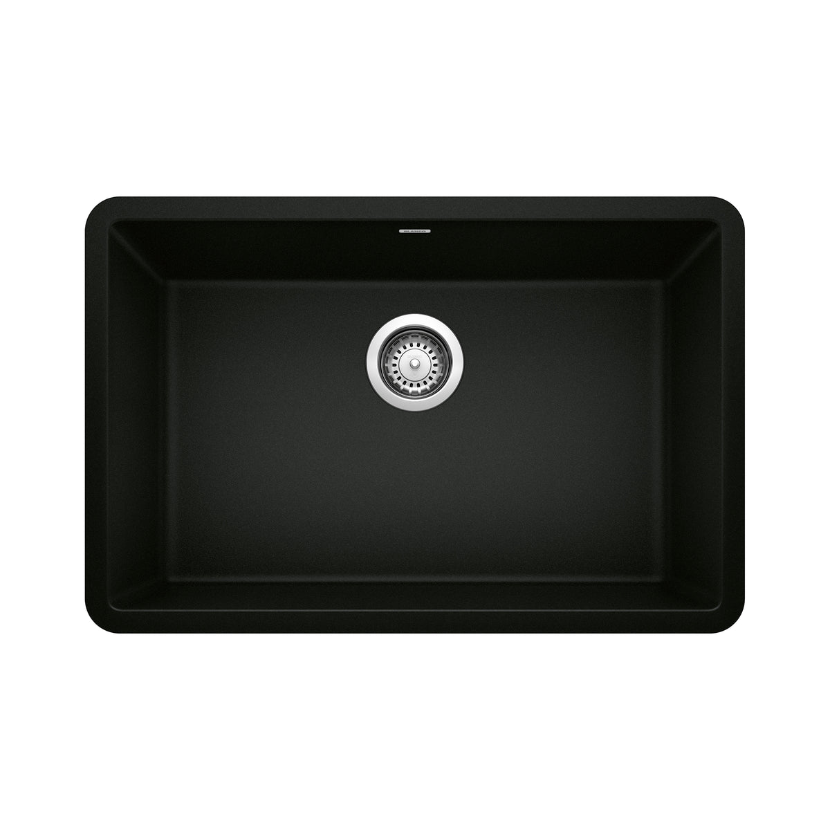BLANCO 442930 Precis Precis SILGRANIT 27" Single Bowl Undermount Kitchen Sink - Coal Black in Coal Black