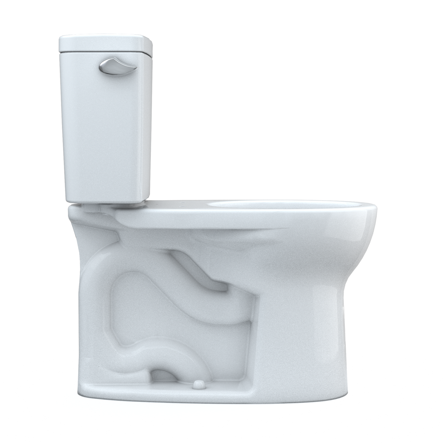 TOTO CST775CEFG#01 Drake Two-Piece Round 1.28 GPF Universal Height TORNADO FLUSH Toilet with CEFIONTECT , Cotton White