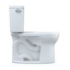 TOTO CST775CEFG#01 Drake Two-Piece Round 1.28 Gpf Universal Height Tornado Flush Toilet With Cefiontect - Cotton White