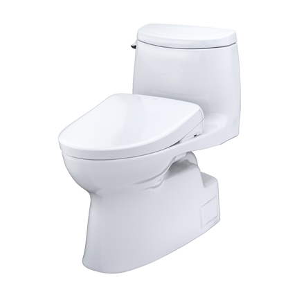 TOTO MW6144736CEFG#01 Washlet+ Carlyle Ii One-Piece Elongated 1.28 Gpf Toilet And Washlet+ S7A Contemporary Bidet Seat - Cotton White