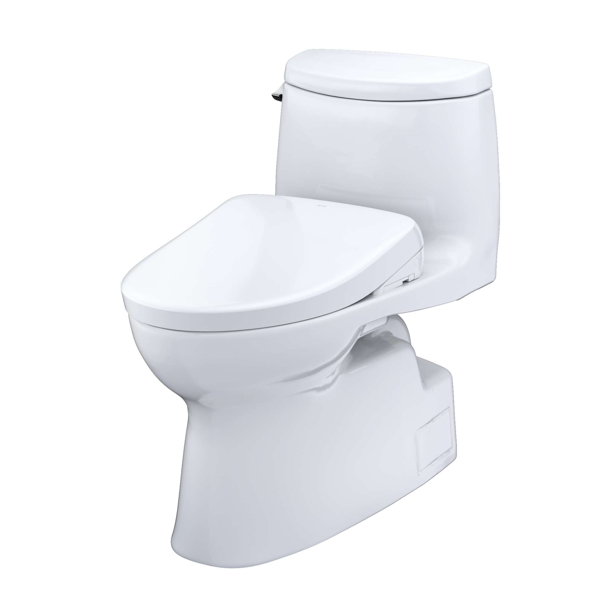 TOTO MW6144736CEFGA#01 Washlet+ Carlyle Ii One-Piece Elongated 1.28 Gpf Toilet With Auto Flush Washlet+ S7A Contemporary Bidet Seat - Cotton White
