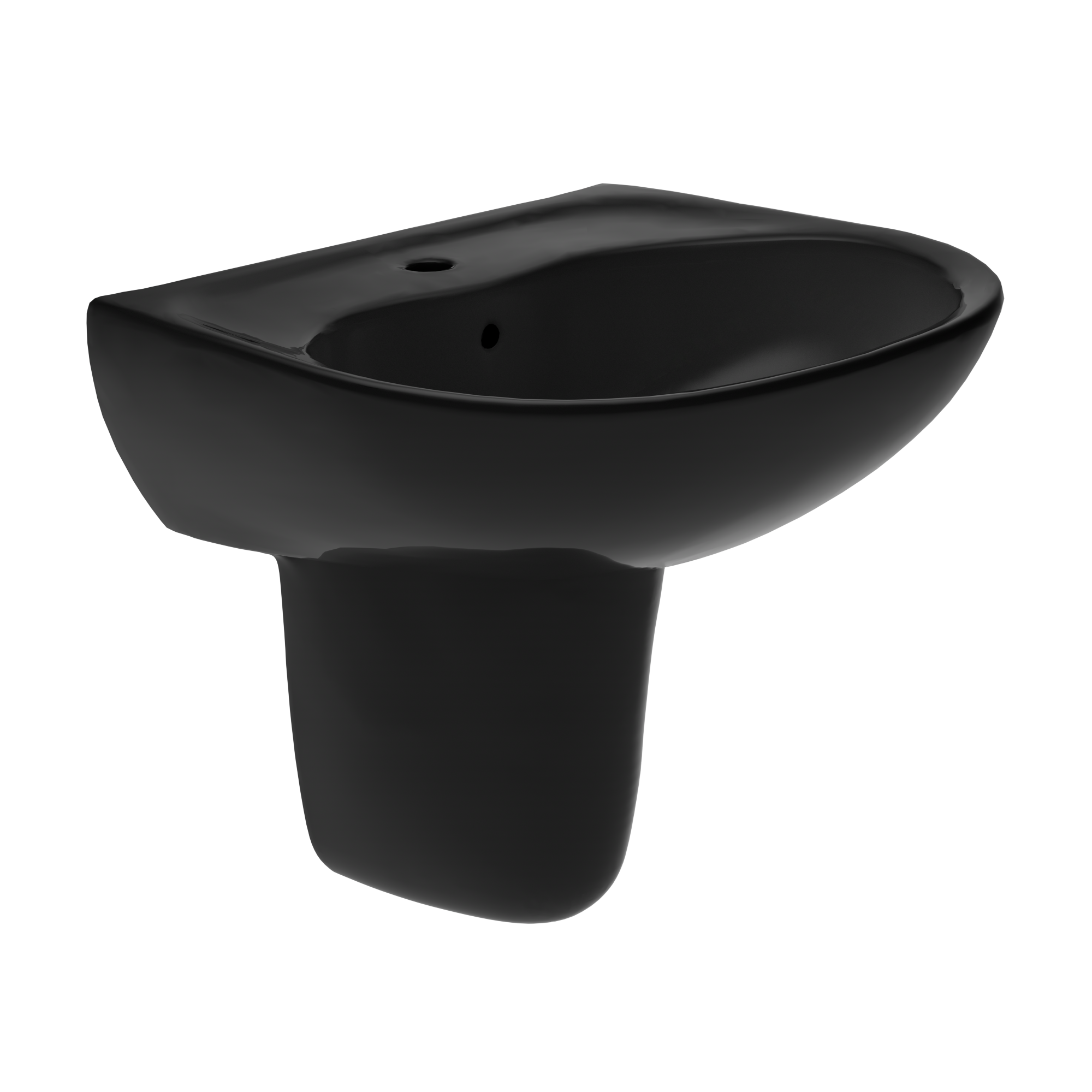 TOTO LHT241#51 Supreme Oval Wall-Mount Bathroom Sink And Shroud For Single Hole Faucets - Ebony