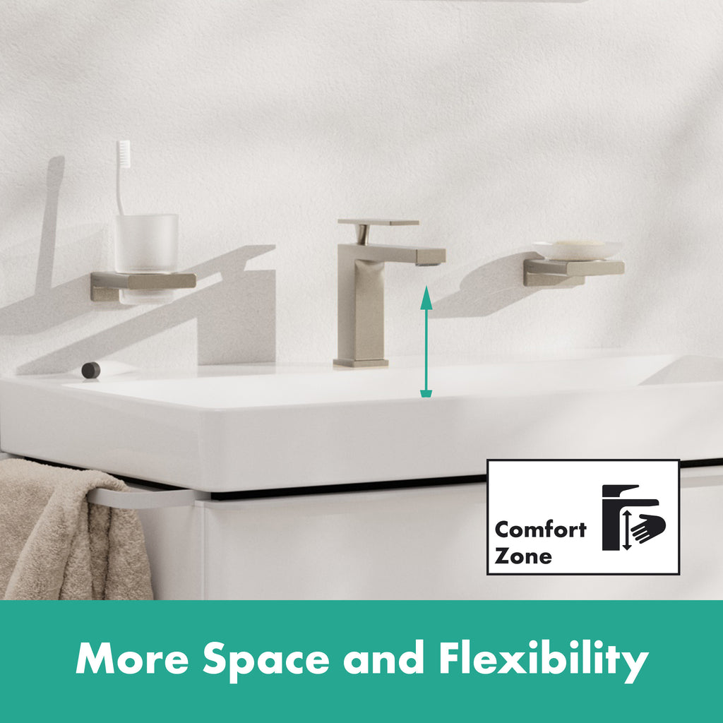 HANSGROHE 73014821 Tecturis E Single-Hole Faucet 110 with Pop-Up Drain, 1.2 GPM - Brushed Nickel