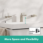 HANSGROHE 73014821 Tecturis E Single-Hole Faucet 110 with Pop-Up Drain, 1.2 GPM - Brushed Nickel