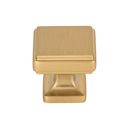 ATLAS A201-WB Kate 1 1/4" Length Square Knob - Warm Brass