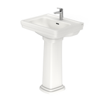 TOTO LPT532N#11 Promenade 24" X 19-1/4" Rectangular Pedestal Bathroom Sink For Single Hole Faucets - Colonial White