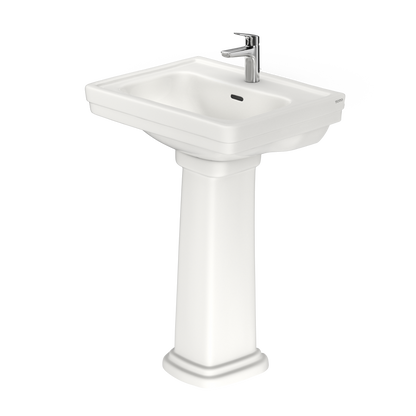 TOTO LPT532N#11 Promenade 24" X 19-1/4" Rectangular Pedestal Bathroom Sink For Single Hole Faucets - Colonial White