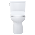 TOTO MW4544726CUFGA#01 Washlet+ Drake Ii 1G Two-Piece Elongated 1.0 Gpf Toilet With Auto Flush Washlet+ S7 Contemporary Bidet Seat - Cotton White