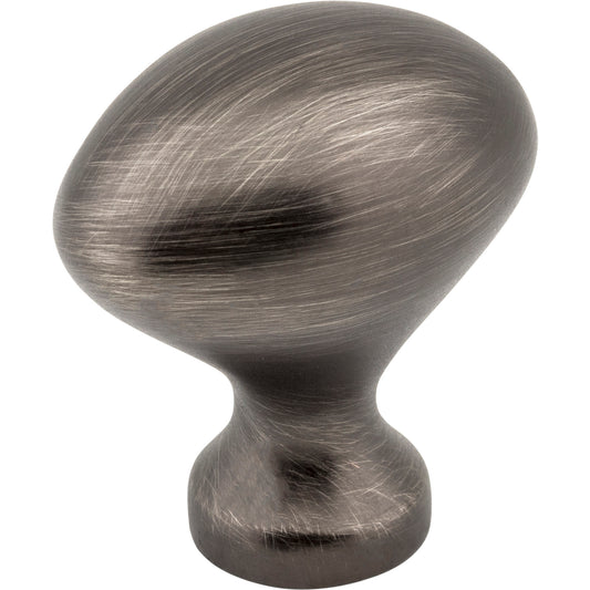 ELEMENTS 897BNBDL Merryville 1-1/8" Length Oval Knob - Brushed Pewter