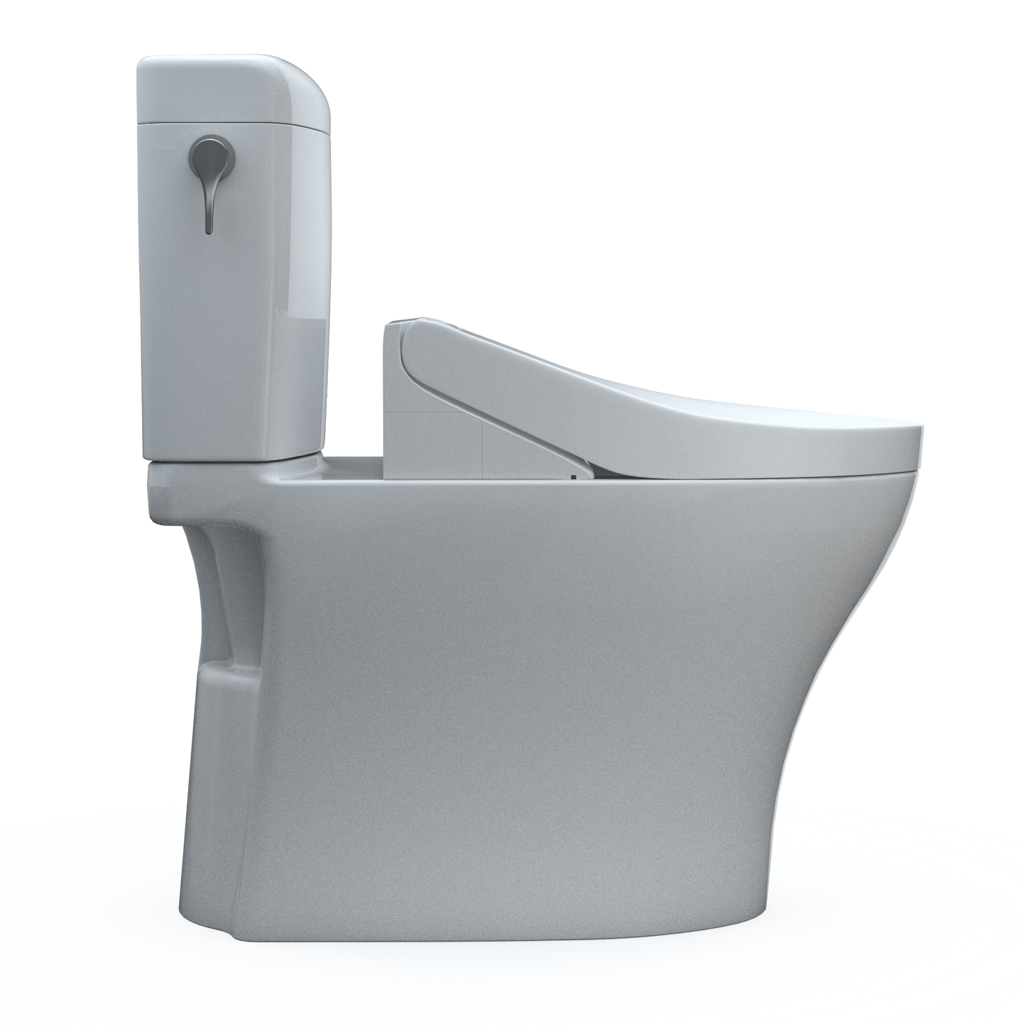 TOTO MW4363084CEMFGN#01 WASHLET+ Aquia IV Cube Two-Piece Elongated Dual Flush 1.28 and 0.9 GPF Toilet with C5 Bidet Seat , Cotton White