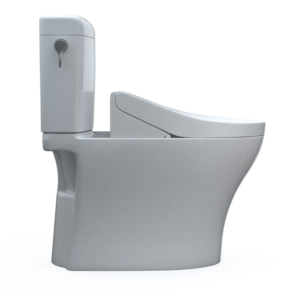 TOTO MW4363084CEMFGN#01 Washlet+ Aquia Iv Cube Two-Piece Elongated Dual Flush 1.28 And 0.9 Gpf Toilet With C5 Bidet Seat - Cotton White