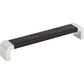 ATLAS 3151-BL Paradigm 6 5/16" Center to Center Bar Pull - CH & Black Leather