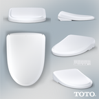 TOTO SW4724AT40#01 Washlet+ S7  Electronic Bidet Toilet Seat With Ewater+ Bowl And Wand Cleaning And Classic Lid - Cotton White