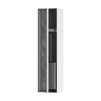 HANSGROHE 56060700 XtraStoris Rock Recessed Toilet Brush Holder with Shelf & Tileable Door - Matte White