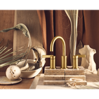 MOEN TV6222BG Cia Two-Handle High Arc Bathroom Faucet - Brushed Gold