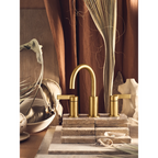 MOEN TV6222BG Cia Two-Handle High Arc Bathroom Faucet - Brushed Gold