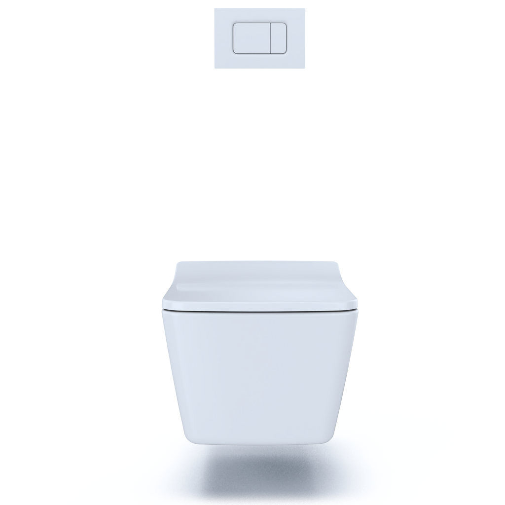 TOTO CWT449249CMFG#WH Sp Wall-Hung Square-Shape Toilet And Duofit In-Wall 1.28 And 0.9 Gpf Dual-Flush Tank System With Copper Supply- Cwt449249Cmfg#Wh - White Matte