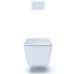 TOTO CWT449249CMFG#WH Sp Wall-Hung Square-Shape Toilet And Duofit In-Wall 1.28 And 0.9 Gpf Dual-Flush Tank System With Copper Supply- Cwt449249Cmfg#Wh - White Matte