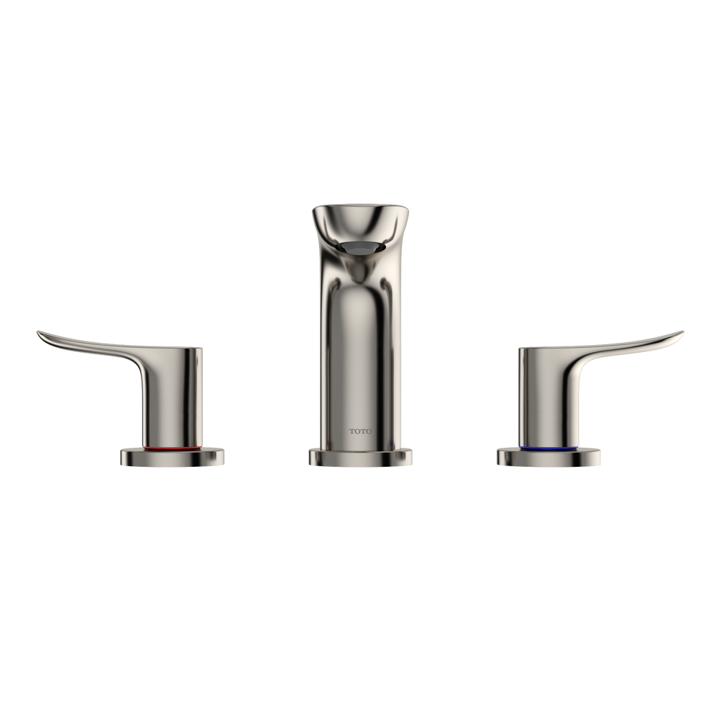 TOTO TLG01201U#PN Go Series 1.2 Gpm Two Handle Widespread Bathroom Sink Faucet With Drain Assembly - Polished Nickel