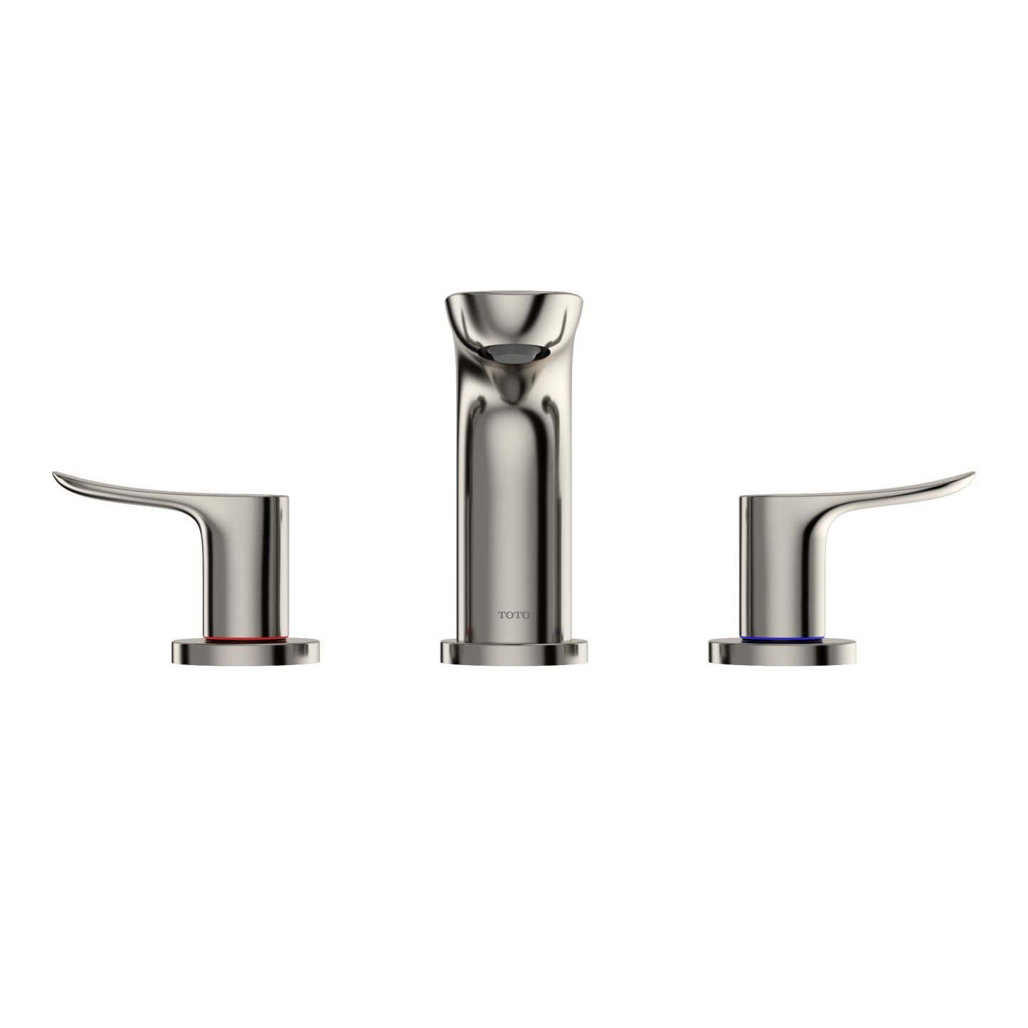 TOTO TLG01201U#PN Go Series 1.2 Gpm Two Handle Widespread Bathroom Sink Faucet With Drain Assembly - Polished Nickel