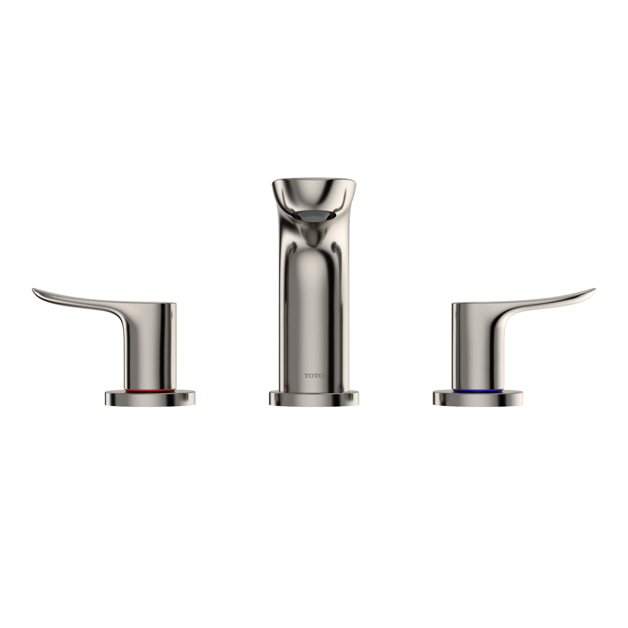 TOTO TLG01201U#PN Go Series 1.2 Gpm Two Handle Widespread Bathroom Sink Faucet With Drain Assembly - Polished Nickel
