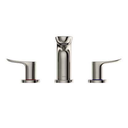 TOTO TLG01201U#PN Go Series 1.2 Gpm Two Handle Widespread Bathroom Sink Faucet With Drain Assembly - Polished Nickel