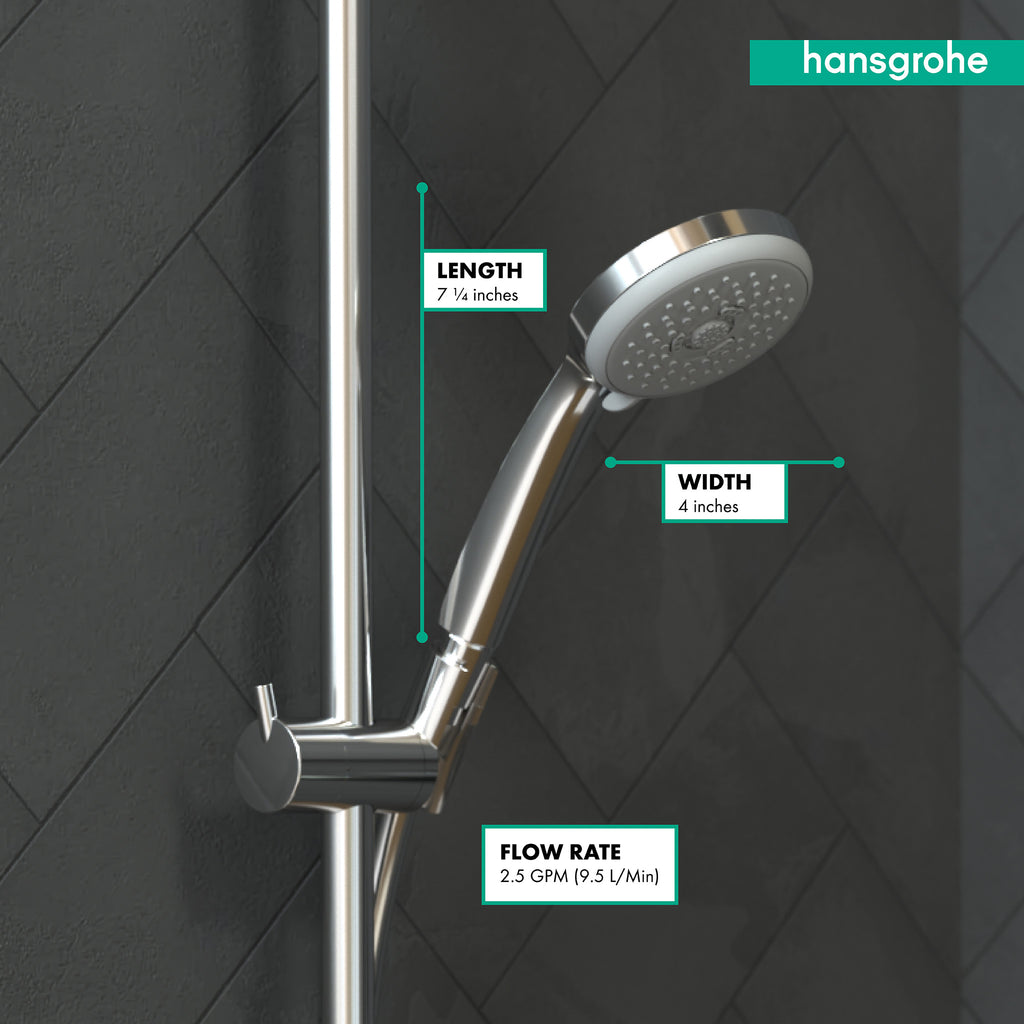 HANSGROHE 04073000 Croma 100 Handshower E 3-Jet, 2.5 GPM - Chrome