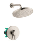 HANSGROHE 04909820 Croma Pressure Balance Shower Set with Rough, 2.0 GPM - Brushed Nickel