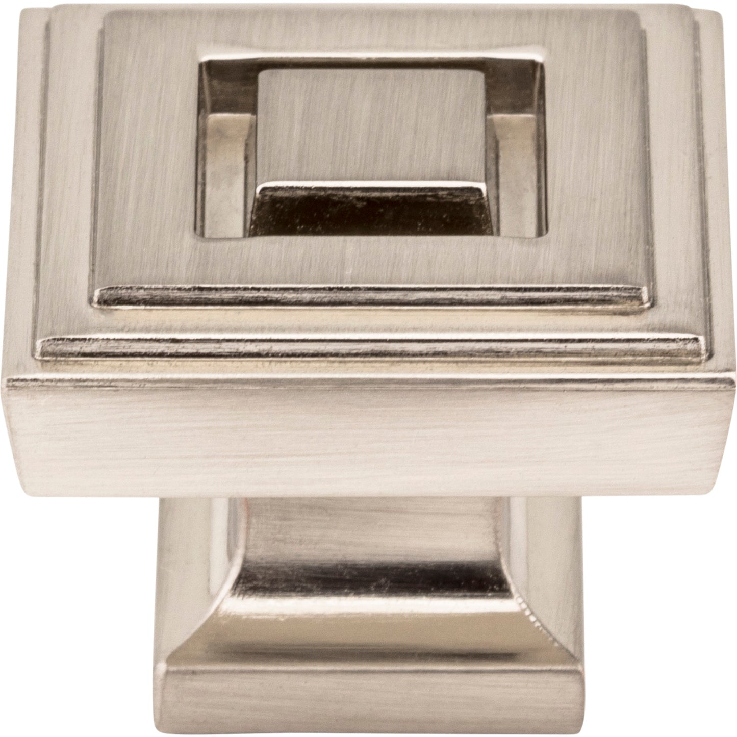 JEFFREY ALEXANDER 585L-SN Delmar 1-1/4" Length Square Knob - Satin Nickel