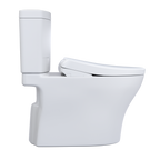 TOTO MW4464736CEMGNA#01 Washlet+ Aquia Iv Two-Piece Elongated Dual Flush 1.28 And 0.9 Gpf Toilet And With Auto Flush S7A Contemporary Bidet Seat - Cotton White
