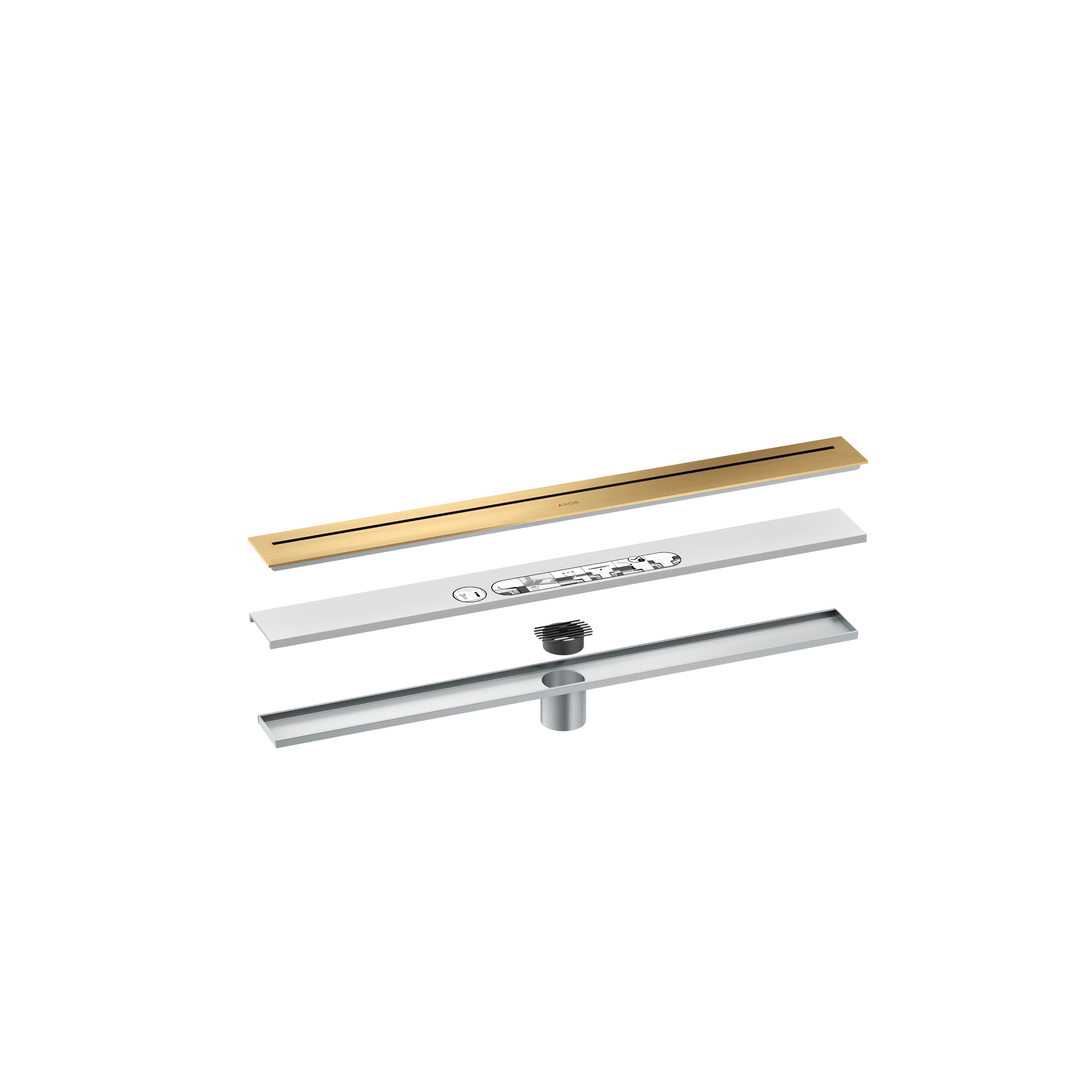 AXOR 42520251 Drains Floor Installation 27 9/16" - Brushed Gold Optic