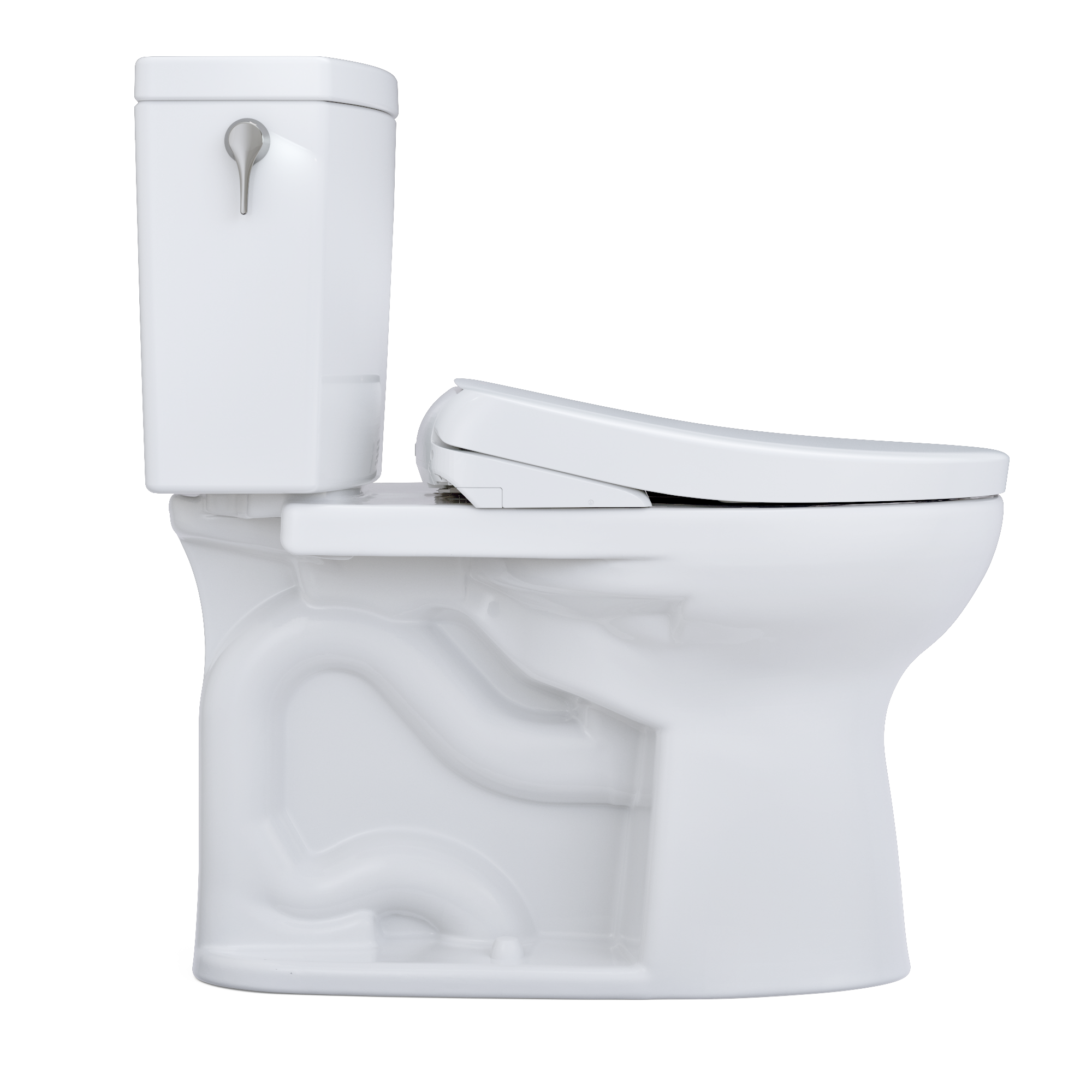 TOTO MW4544726CUFG#01 Washlet+ Drake Ii 1G Two-Piece Elongated 1.0 Gpf Toilet And Washlet+ S7 Contemporary Bidet Seat - Cotton White