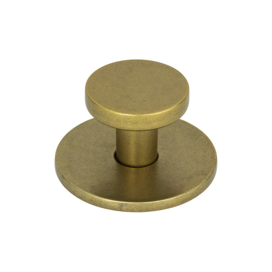 ATLAS A600-UB Dot 1-1/4" Diameter Round Knob - Vintage Brass